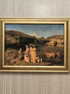 Gustave Courbet "Young Ladies of the Village" Art Reproduction Print